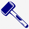 Traditional Hammer Design for Vector Art A close-up illustration of a traditional hammer head with a handle, suitable for vector art and design projects.