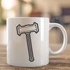 Simple Hammer Design SVG A simple illustration of a hammer with a handle and head.