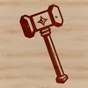 Beautiful Hammer Illustration A high-quality illustration of a hammer for graphic design and crafting projects.