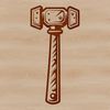 Vector Hammer Design A simple illustration of a hammer tool with a smooth vector design.