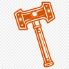 A simple illustration of a hammer, useful as vector art for graphic design and crafting projects.