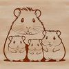 Cute Hamster Character SVG File A cute and furry hamster character for personal or commercial use in various design projects.