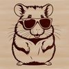 Adorable Rodent Wearing Cool Goggles A hamster wearing sunglasses, suitable as clip art or vector design.