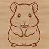 Hamster SVG Clip Art Image A simple illustration of a hamster in a cute pose.