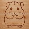 Whimsical Hamster SVG Graphic A vector illustration of a hamster, suitable for digital use in various formats.