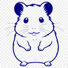 Cuddly Hamster Silhouette Clip Art A small, furry animal with a round body and short legs, suitable as a vector graphic for personal or commercial use.