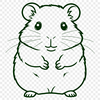 Colorful Hamster SVG Design A small, furry hamster in a colorful background, suitable for personal or commercial vector art projects.