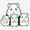 Cute Cartoon Hamster Illustration A cartoon hamster illustration suitable for personal or family use.