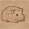 Cute Furry Friend Icon A small, furry animal with large eyes and rounded ears, suitable for vector graphics and digital design.
