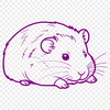 Vector Animal Illustration Hamster A digital illustration of a hamster in a neutral pose.