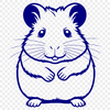 Vibrant Hamster Illustration A cartoon-style illustration of a hamster in various colors, suitable for digital design projects.