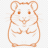Cute Furry Friend SVG Icon A small, furry rodent character, suitable for vector graphics and cutting machine projects.