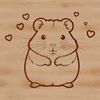Cute Hamster with Heart Symbols Vector Art Illustrated hamster with heart symbols, suitable for graphic design and personal use.
