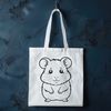 Beautiful Hamster Vector Image A digital illustration of a hamster in a simple and colorful style.
