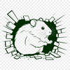 Furry Friends Clip Art A small, furry hamster sitting on a wooden wheel, surrounded by toys.