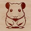 Playful Hamster Vector Graphic Illustration of a small furry hamster in a playful pose