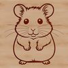 A small, furry rodent with a round face and tiny paws, suitable for graphic design projects.