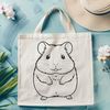 Whimsical Pet Graphics Vector A simple, illustrated hamster in various colors, suitable for personal or commercial use as a vector graphic.