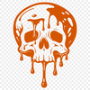 Free SVG Clip Art: Dripping Skeleton A gothic-style illustration of a dripping skull, suitable for various crafting projects.