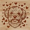 Cuddly Havanese Breed Portrait Vector Art A breed-specific illustration of a Havanese dog's head with loving details.