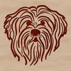 Havanese Dog Portrait in Simple Outline A simple line drawing of a Havanese dog's head, suitable for vector art projects.