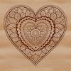 A detailed heart-shaped mandala clipart illustration, ideal for digital crafting and cutting machine applications.