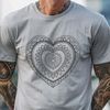 Whimsical Heart Mandala Design A intricate mandala heart design with symmetrical patterns and shapes, suitable for vector art projects.