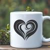 Vector Love Shape A stylized geometric shape representing love and affection, suitable for various designs.