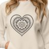 Heartfelt Mandalas for Digital Crafting A intricate heart-shaped mandala design created in vector format for digital crafting and printing.