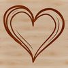 Simple illustration of a heart shape, suitable for vector design projects.
