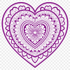 Intricate Heart Mandala Design A intricate mandala design featuring a heart shape, suitable for vector art applications.