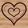 Vector illustration of a heart shape, suitable for digital designs and crafts.