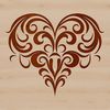 Heartly Ornate Illustration A stylized, ornate illustration of a love heart shape.