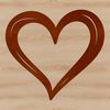 A single heart shape designed as a vector graphic.