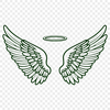 Free Vector Art Illustration of Halo A pair of intricately designed angel wings with a subtle halo effect.