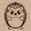 Adorable Spiny Creature Vector Art A digital illustration of a small, spiny mammal with rounded body and long snout.