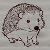 A detailed illustration of a small spiny mammal, suitable for vector graphics and digital art.