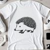 Spiky Mammal SVG Icon Design A small, spiny mammal with a rounded body and long snout, depicted in bold lines suitable for digital design.