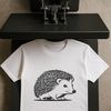 Simple Vector Hedgehog Clipart A simple line art illustration of a hedgehog, suitable for digital and vector applications.
