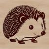 A close-up illustration of a hedgehog's face with spines, suitable for vector design and cutting machine projects.