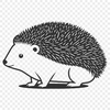 Quilled Cutie Vector Illustration A detailed illustration of a hedgehog with sharp quills.