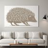 A detailed illustration of a hedgehog for graphic design and printing.