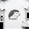 Quill-y Delight SVG Illustration A detailed vector illustration of a hedgehog animal.