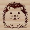 Whimsical Hedgehog Portrait A close-up illustration of a cute hedgehog's face with expressive eyes.