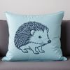 A detailed illustration of a hedgehog's face with distinct features.
