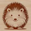 Quilled Companion SVG Art A digital illustration of a hedgehog with sharp quills and curious expression.