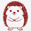 Vector Hedgehog Illustration An illustrated hedgehog vector graphic, ideal for craft projects or design templates.