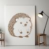 Cute Hedgehog SVG Clip Art Design A detailed illustration of a hedgehog animal in vector format.