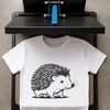 A small, spiny hedgehog illustration created as a vector design.
