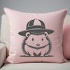 A stylized illustration of a hedgehog wearing a hat, suitable for various design purposes.